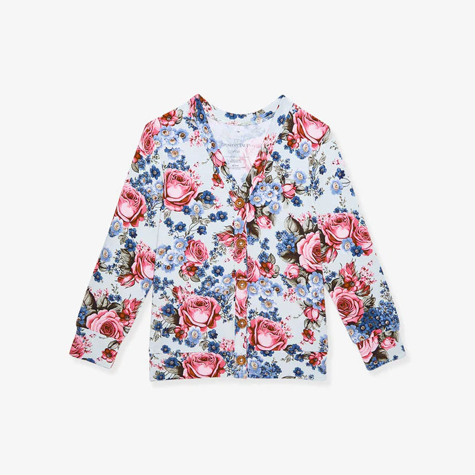 French Terry Button Cardigan
